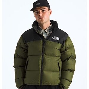 The North Face Men’s 1996 Retro Nuptse Jacket Green Black 700 Down Fill Puffy M